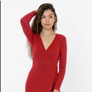 Los Angeles Apparel 2x1 Heavy Rib Wrap Dress